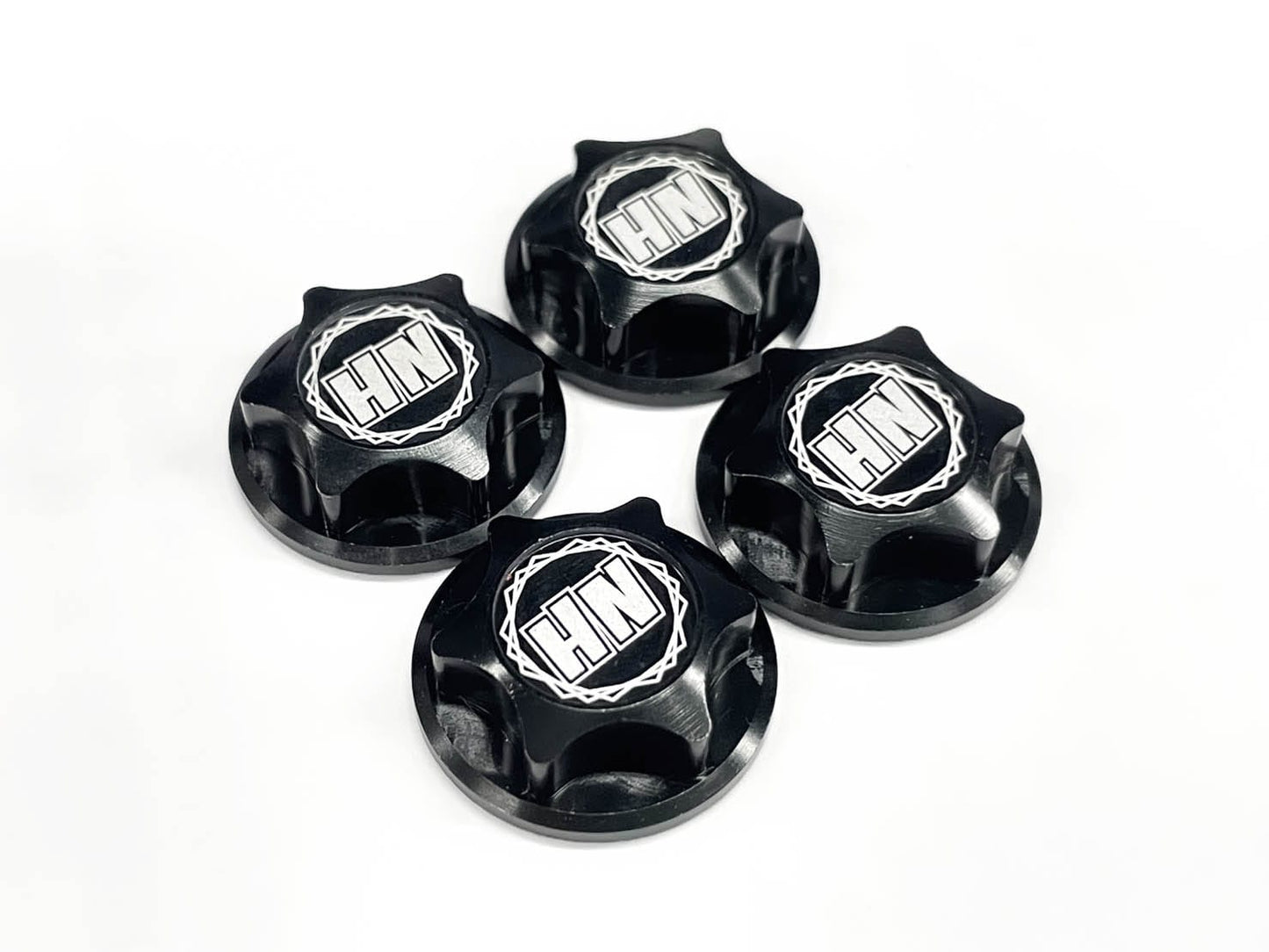 #449-BK Covered Serrated Wheel Nuts (P1.25) Black