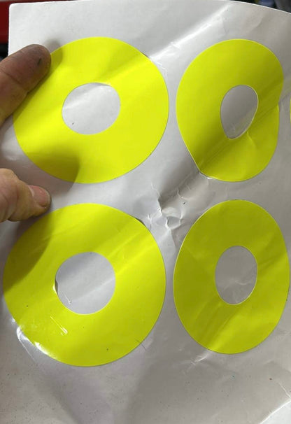 1/8 Universal Buggy ( 4pcs ) wheels dots FLO YELLOW