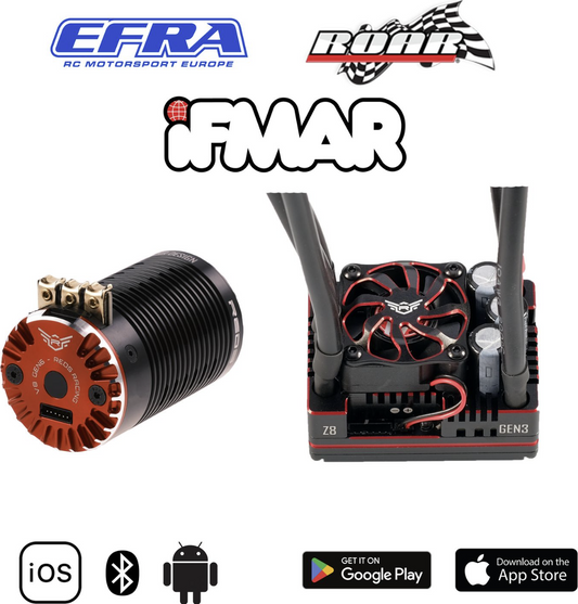 PERFORMANCE COMBO 1/8, MOTOR REDS V8 G6, Z8 ESC G3, Homologated ROAR, EFRA, IFMAR