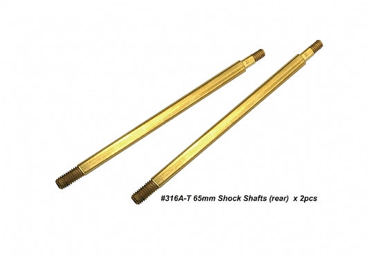 #316A-T Shock Shafts titatium coated (rear) 65mm